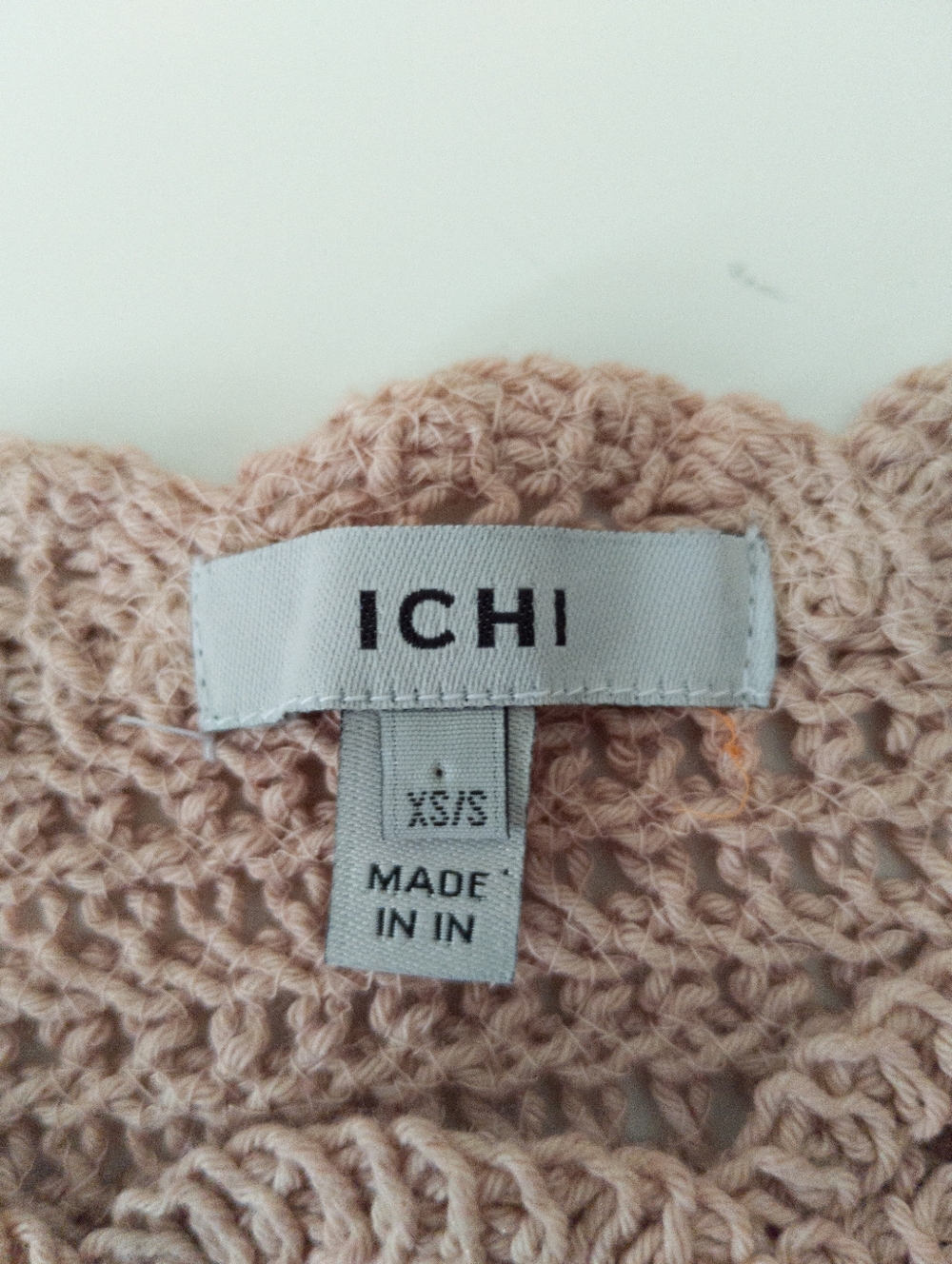Ichi Crocheted Pink Cropped Tank Top Size XS/S - Picture 3 of 8